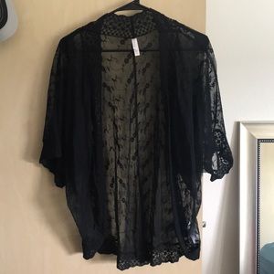 Black Lacey Cardigan